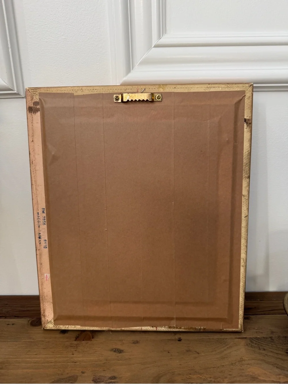 Classic Gold Ornate Frame with Pink Floral Artwork print